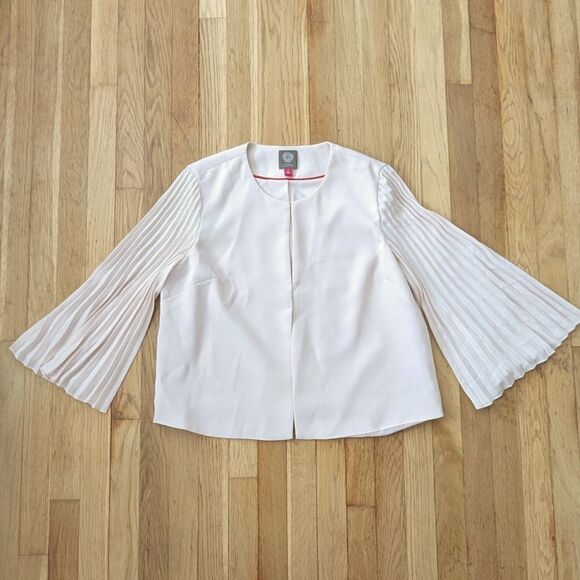 Vince Camuto Light dusky Pink Pleated Sleeves Blazer Jacket - Picture 1 of 4